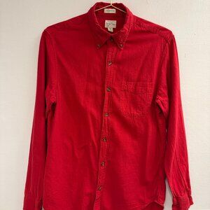 J Crew Men's Brushed Twill Long Sleeve Preppy Winter Button Down Shirt Size S